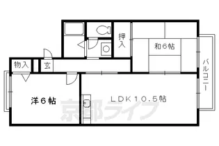 セジュールエリゼ【105号室】の間取り