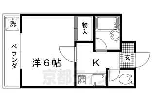 京都府京都市北区小山初音町【マンション】の間取り