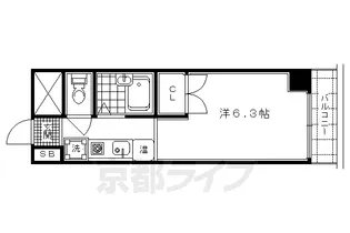 京都府京都市上京区晴明町【マンション】の間取り