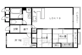 アーバン紫園【2階】の間取り