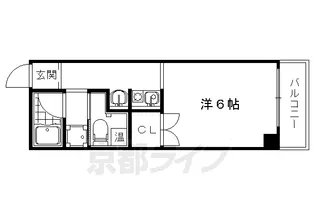 総司館八木【401号室】の間取り