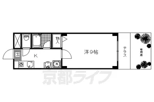 ホーユウコンフォルト西陣【109号室】の間取り