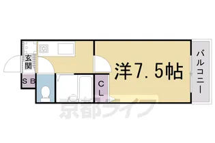 フェイム西ノ京【403号室】の間取り