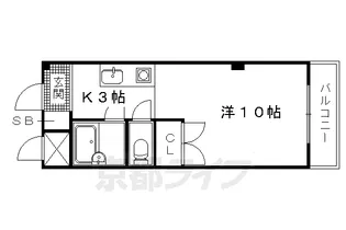 京都府京都市上京区山名町【マンション】の間取り