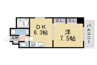 ライオンズマンション四条西洞院【904号室】の間取り