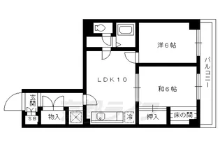 京都府京都市上京区芝薬師町【マンション】の間取り