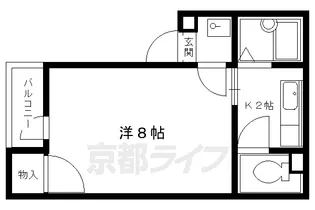 コスモハイツ出町【201号室】の間取り