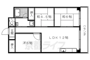 ウィステリア白川【403号室】の間取り