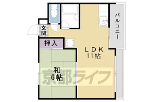 コクーン三条大宮【302号室】の間取り