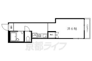 パフィオ聖護院【201号室】の間取り