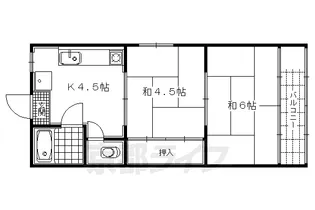 京都府京都市北区小山北上総町【マンション】の間取り