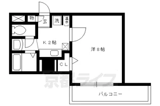 グランコスモ鴨川【808号室】の間取り
