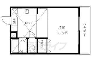 ジョヴィアルⅠⅡ【Ⅰ-202-B号室】の間取り