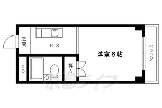 京都府京都市左京区岩倉大鷺町【マンション】の間取り