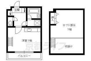 京都府京都市上京区相国寺門前町【マンション】の間取り