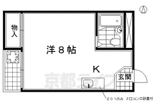 コトモ小林【201号室】の間取り