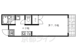 アビタシオン前田【205号室】の間取り