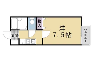 フィオーレ芝本【208号室】の間取り