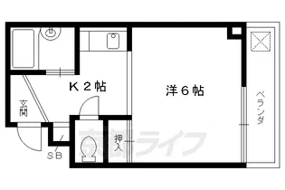 ユニティハイツ喜多【502号室】の間取り