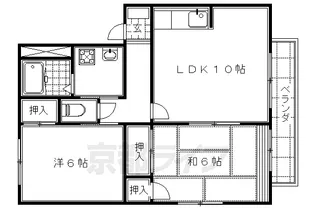 フローラル桃山【101号室】の間取り
