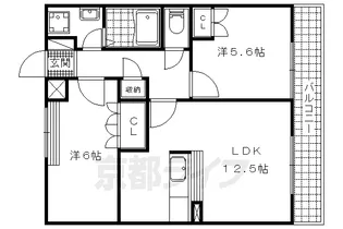サンレジデンス【2階】の間取り