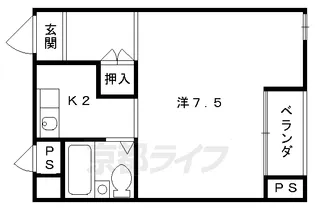 オンジェームK【203号室】の間取り