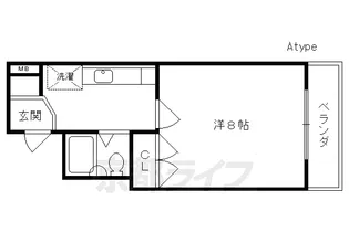 フレーヴァー深草【3階】の間取り
