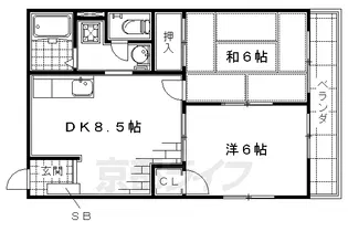 EXCELコーポ【2階】の間取り