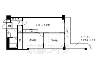 京都府京都市伏見区向島庚申町【マンション】の間取り