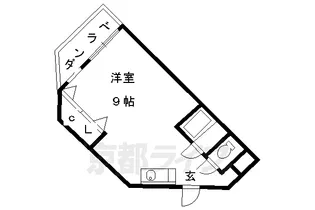ノアーズアーク観月橋【206号室】の間取り