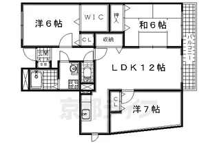 京都府宇治市大久保町【マンション】の間取り
