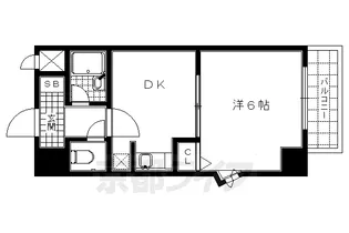 京都府京都市下京区飴屋町(東洞院通七条上ル)【マンション】の間取り