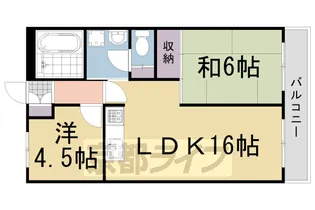 伏水ハイツ【604号室】の間取り