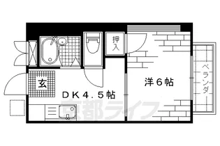 ビラージュ深草【301号室】の間取り