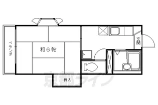 TOWNY JOY【201号室】の間取り