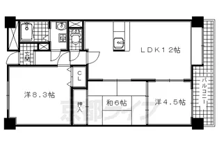 グランK’S【203号室】の間取り