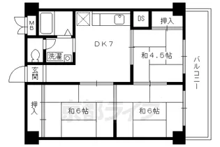 ハイツ青風【3-G号室】の間取り