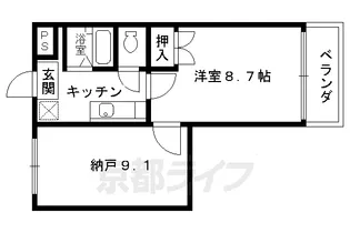 クローバー36【208号室】の間取り