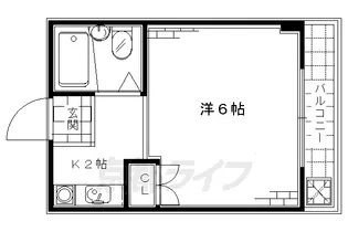 レジデンス丹波橋【201号室】の間取り