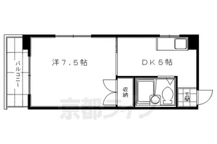 ヴィーヴル藤の森【4-H号室】の間取り
