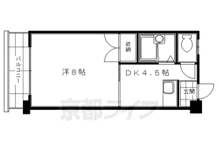 ヴィーヴル藤の森【4-D号室】の間取り