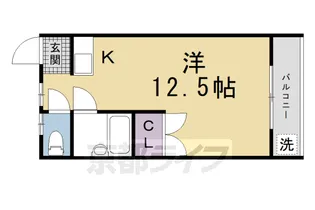 ヴィーヴル藤の森【5-D号室】の間取り