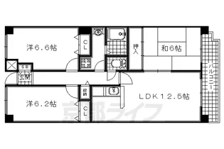 京都府宇治市五ヶ庄戸ノ内【マンション】の間取り