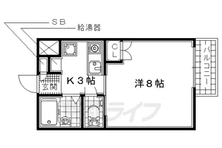 グランマKEIJYOEN【312号室】の間取り