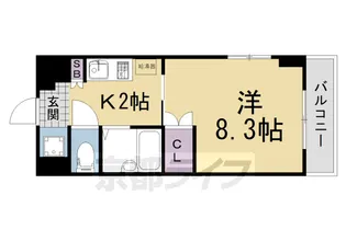 グランマKEIJYOEN【209号室】の間取り