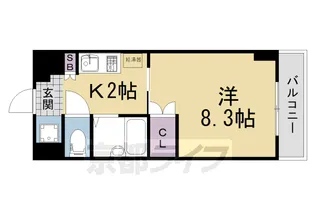 グランマKEIJYOEN【403号室】の間取り