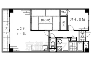 ディアコート竹田【202号室】の間取り