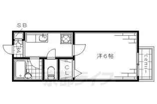 パルトハイツMOMO【102号室】の間取り