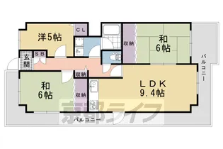 ルネ墨染【701号室】の間取り