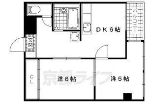 ツーエイトフォービル【603号室】の間取り